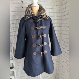 Elevenses Anthropologie fur lined coat